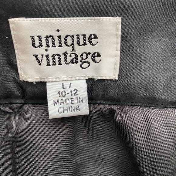 Unique Vintage BlackTulle Skirt with Snowflakes Silver Print - Size Large 10/12 - Picture 5 of 7